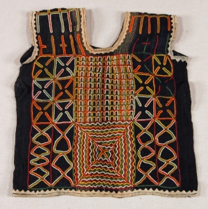 A Wodaabe embroidered woman&#039;s top from Niger, late 20st century.