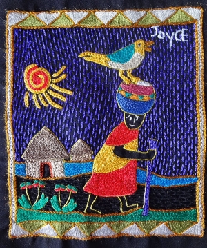 Example of Tambani embroidery, South Africa.