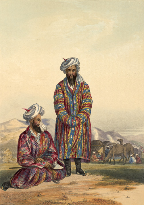 “Oosbegs of Mooraud Beg” Plate 20 of 'Afghaunistan' by Lieutenant James Rattray (1847/8).