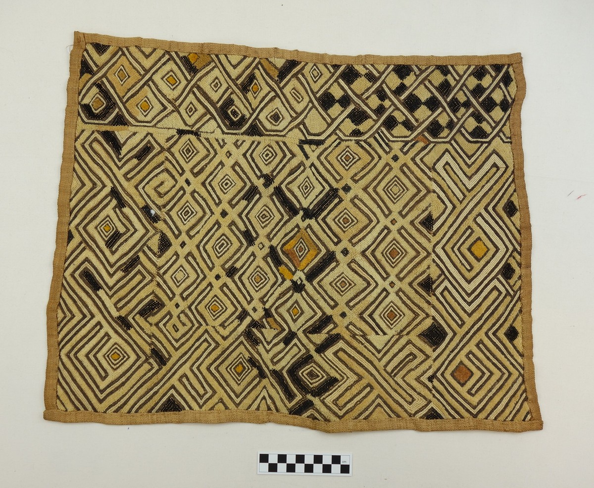 An example of Kuba embroidery made from raffia (mid-20th century, Congo; TRC 2017.3292).