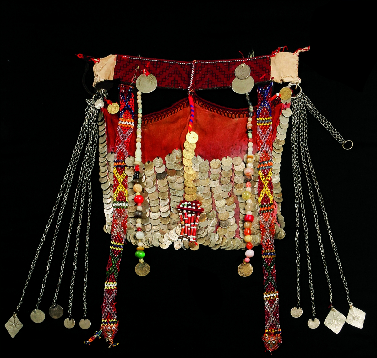Bedouin woman's face veil from the Northern Sinai (mid-20th century).