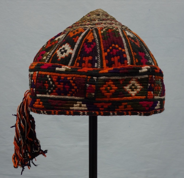 A Turkmen cap from Afghanistan, late twentieth century.