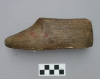 Early 20th century shoe last for a lotus shoe.