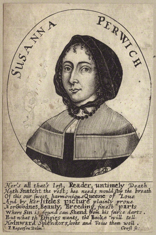 Susanna Perwich, 1636-1661, by Thomas Cross. NPG D29201.