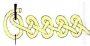 Schematic drawing of a Gordion knot stitch.