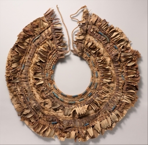 Embroidered floral collar from the tomb of Tutankhamun, Egypt. 