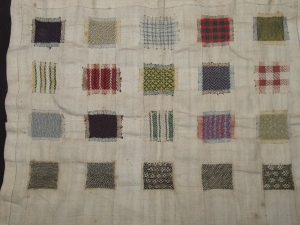 Example of an early 19th century darning sampler