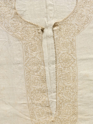 Collar of seventeenth century smock from Portugal with Indo-Portuguese embroidery.
