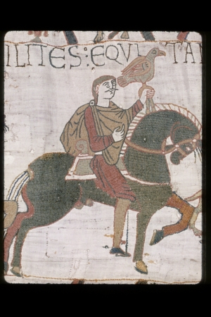 The Bayeux Tapestry: Prince Harold hunting. 11th century AD