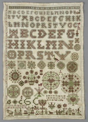 Sampler from Hindeloopen, Friesland, The Netherlands, dated 1701.