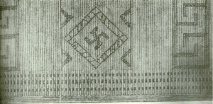 Reconstruction of the decoration on the bottom of a chemise of the Hohmichele Princess, 6th century BC, southern Germany.
