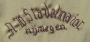 Embroidered signature of the Stadelmaier firm, c. 1965.