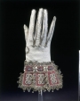 One of a pair of early 17th century gloves from England.