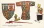 Replicas, made in the 1950&#039;s, of the armorial achievements of the Black Prince, including his jupon.