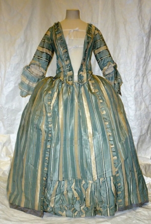 Eighteenth century, British taffeta gown.