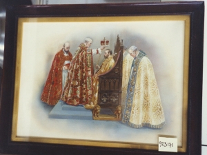 Archbishop of Canterbury crowning George V, 1911, by Alfred Pearse (1855-1933).