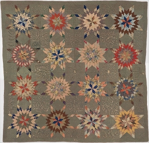 African-American quilt, with Bethlehem motif, made by Ellen Morton Littlejohn (1826–1899).