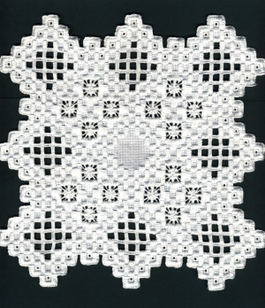 Example of modern Hardanger embroidery
