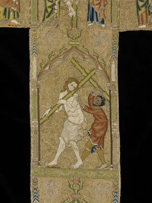 Fragment of the Marnhull orphrey, 15th century, England.