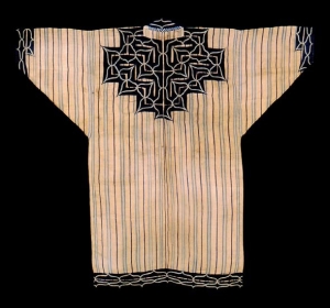 Embroidered tunic, Ainu, mid-19th century, Japan.