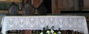Crochet altar cover, Mafra Basilica, Portugal