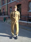 Re-enactment: British military uniform made of serge.
