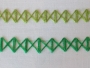 Example of the zigzag stitch.