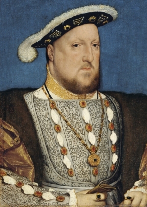 Painting of Henry VIII, by Hans Holbein  the Younger, painted c. 1536.