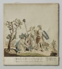 Embroidered picture showing Claudius Civilis, reputed leader of the revolt of the Batavians against the Romans. Embroidered by Louise van Ommeren, the Netherlands, c. 1800.