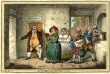 'An Old Maid on a Journey', a hand-coloured etching by the cartoonist, James Gillray, based on Brownlow North, 1804.