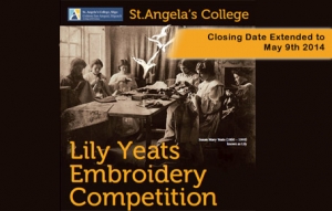 Announcement for the 2014 Lily Yeats embroidery competition.