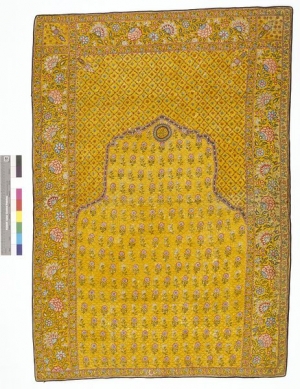 Qajar-period, Iranian prayer mat.