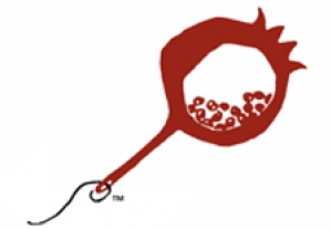 The logo of the Pomegranate Guild of Judaic Needlework.