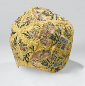 Embroidered cap from the Netherlands, c. 1750.