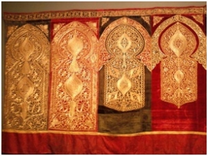 Four of the seven panels of a hiti (mid-19th century).
