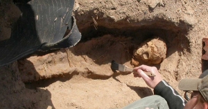 Infant burial from the site of Kellis, Kharqa Oasis, Egypt.