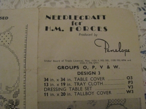 Leaflet for the &#039;Needlecraft for H.M. Forces&#039; series.