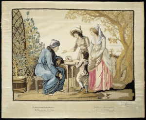 Anti-slavery embroidered picture, the Netherlands, 1794.