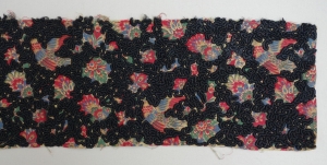 Sample of 1930's fashion couching, with black cords.