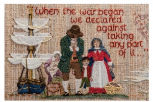 Fragment of the Quaker tapestry.