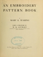Title page of Mary E. Waring&#039;s An Embroidery Pattern Book (London 1917).