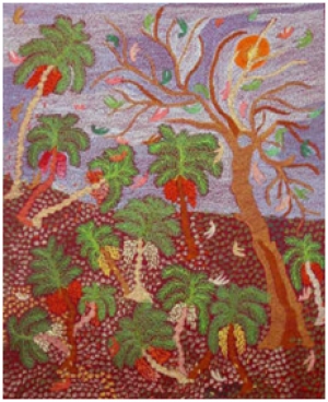 An example of an early 21st century Akhmim embroidery.