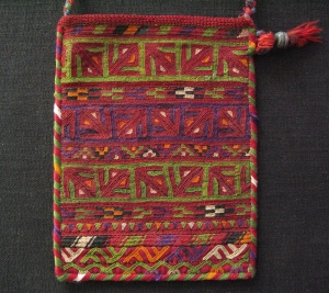 Embroidered Turkmen (Ersari) bag from Afghanistan.