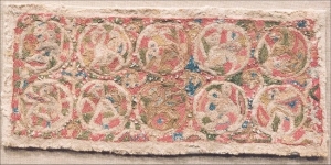 One of the panels of the Maaseik embroideries, probably 9th century.