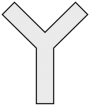 Y-shaped cross.