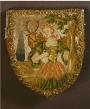 Purse, mid-18th century, French, Embroidered linen with metal purl, silver and gold thread and coloured, plain woven silk