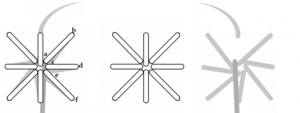 Schematic drawing of a square eyelet