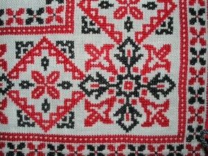 Example of cross stitch embroidery.