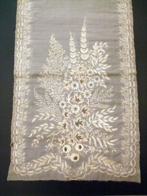 Piña scarf from Madras, India, c. 1855.