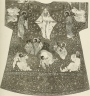 Drawing of part of Charlemagne&#039;s dalmatic, as housed in the Vatican. 